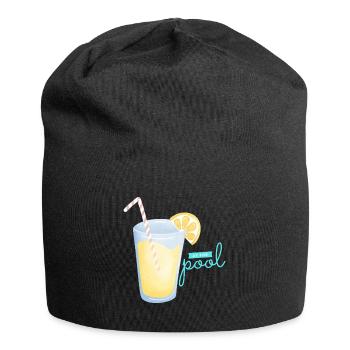 At the Pool – Drink & Relax - Jersey-Beanie - Schwarz - Vorne