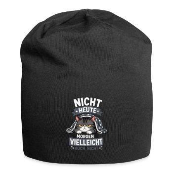 Heute Vielleicht Auch Nicht Lustige Katze - Jersey-Beanie - Schwarz - Vorne
