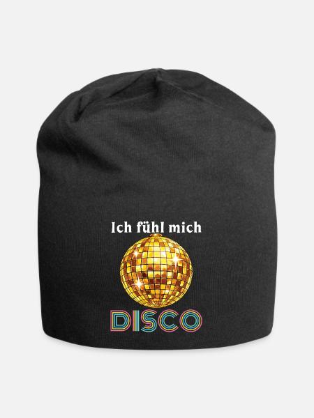 Ich fühl mich Disco Retro 70s Spruch - Jersey-Beanie - Schwarz