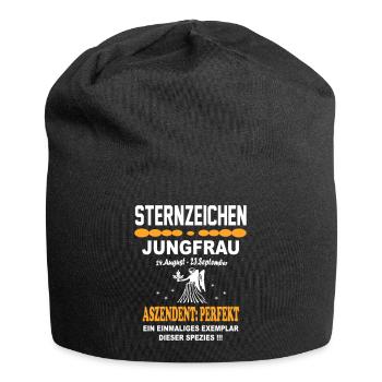 Jungfrau Sternzeichen Aszendent Perfekt - Jersey-Beanie - Schwarz - Vorne