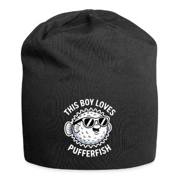 Puffer Fish Sayings Funny Puffer Fish Gift - Jersey Beanie - black - Front