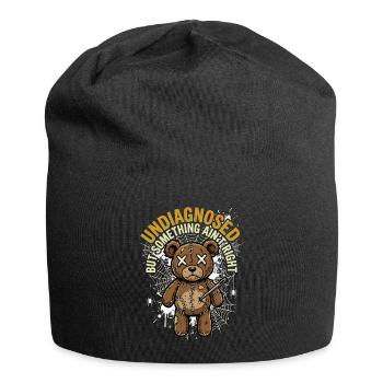 Not diagnosed, but something is wrong - Jersey Beanie - black - Front