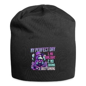 Pastel Goth Soft Goth Gaming Gamer - Jersey Beanie - black - Front