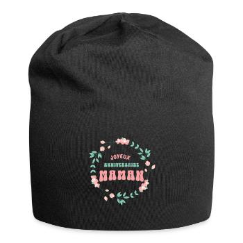 Joyeux anniversaire maman - Bonnet en jersey - noir - Devant
