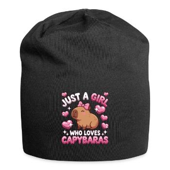 Just a Girl Who Loves Capybaras - Jersey Beanie - black - Front