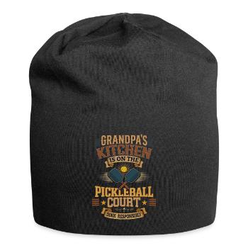 Grandpa Pickleball Grandpa Gift Grandparents' Day - Jersey Beanie - black - Front