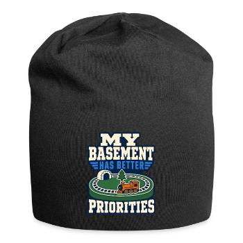 Model railway layout, - Jersey Beanie - black - Front