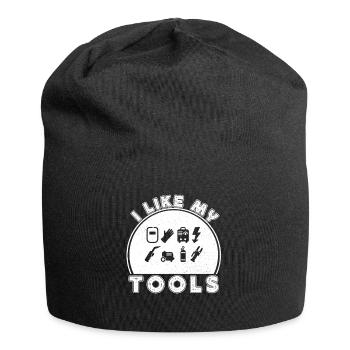I Like My Tools - Metal Worker Tools Silhouette - Jersey Beanie - black - Front