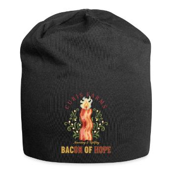 Breakfast Bacon Of Hope Funny Brunch Coffee Food - Jersey Beanie - black - Front