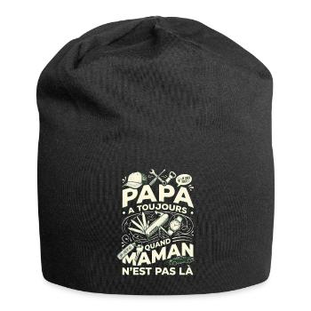 Cadeau Papa Bricoleur Humour Fête des Pères - Bonnet en jersey - noir - Devant