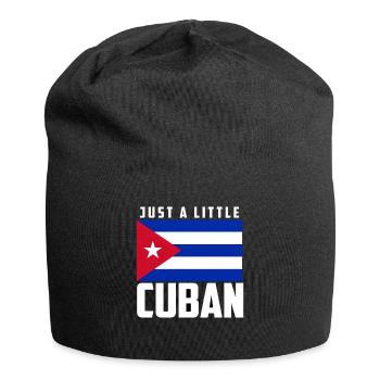 Just A Little Cuban Cuba Flag Cuban Pride - Jersey Beanie - black - Front
