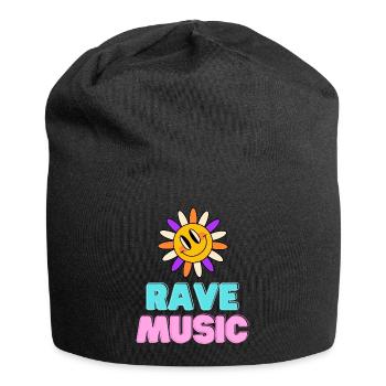 Sunshine Rave Music Neon Design - Jersey Beanie - black - Front