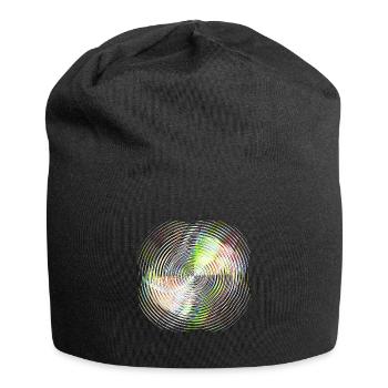 Tourbillon de la roue chromatique – Spirale colorée - Bonnet en jersey - noir - Devant