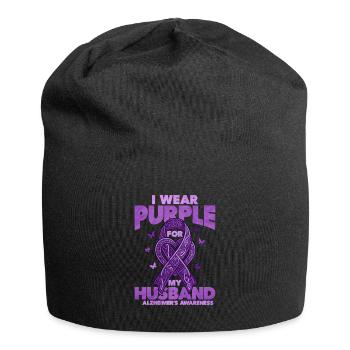 Husband – Alzheimer's Education - Jersey Beanie - black - Front