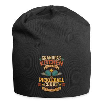 Vintage Paddle Dink Funny Grandpa Pickleball - Jersey Beanie - black - Front