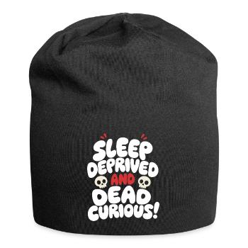 Sleep Deprived and Dead Curious - Jersey Beanie - black - Front