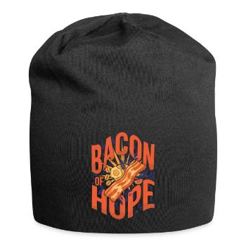 Frühstück Speck der Hoffnung Lustiger Brunch Kaffee Essen - Jersey-Beanie - Schwarz - Vorne