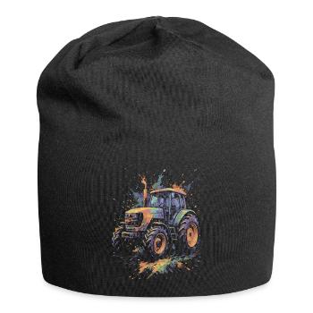 Tracteur Agricole Multicolore Splash Art - Bonnet en jersey - noir - Devant