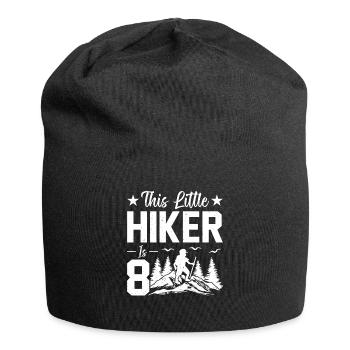 Hiking Kids 8th Birthday Outdoor Hiking Kids - Jersey Beanie - black - Front