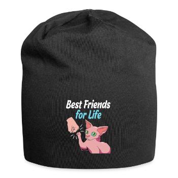 Chats Sphynx - Bonnet en jersey - noir - Devant