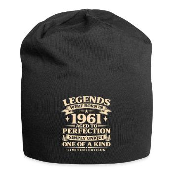 Né en 1961 Simplement unique - Bonnet en jersey - noir - Devant