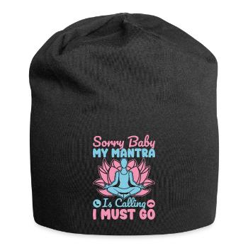 Le mantra du yoga m’appelle Je dois faire du yoga drôle - Bonnet en jersey - noir - Devant