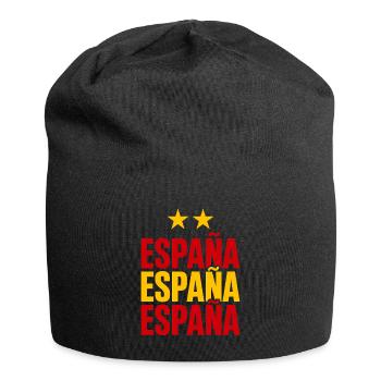 Spanien Schriftzug in Nationalfarben - Jersey-Beanie - Schwarz - Vorne
