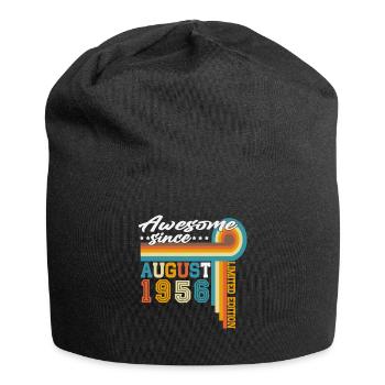 Cadeau d’anniversaire rétro vintage d’août 1956 - Bonnet en jersey - noir - Devant