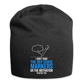 Motivation du marqueur effaçable à sec - Bonnet en jersey - noir - Devant