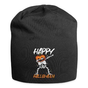 Happy Halloween Skeleton Halloween Pumpkin dab dan - Jersey Beanie - black - Front