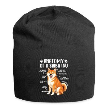 Anatomie de l’humour d’un doge Shiba Inu - Bonnet en jersey - noir - Devant