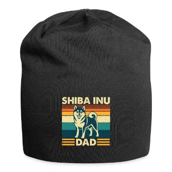 Shiba Inu Vater Japanischer Doge Besitzer - Jersey-Beanie - Schwarz - Vorne