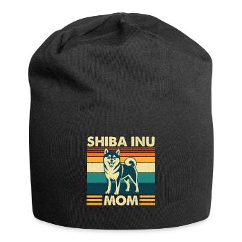 Shiba Inu Mom Kawaii Japanese Doge - Jersey Beanie - black - Front
