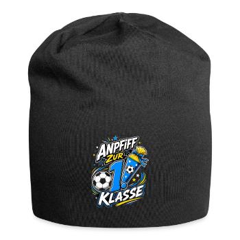 Anpfiff Zur 1. Klasse - Jersey-Beanie - Schwarz - Vorne