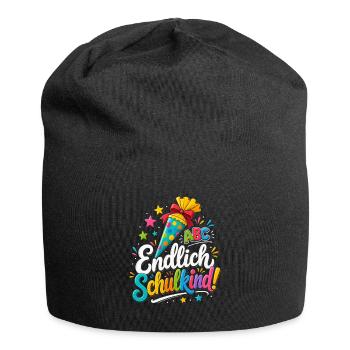 Endlich Schulkind ! - Jersey-Beanie - Schwarz - Vorne