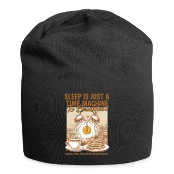 Le petit-déjeuner Le sommeil est une machine à voyager dans le temps pour - Bonnet en jersey - noir - Devant