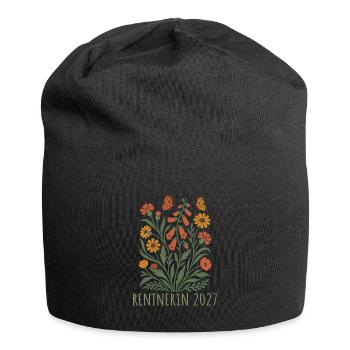 Pensioné 2027 Fleurs sauvages avec papillons - Bonnet en jersey - noir - Devant