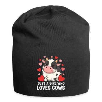 Cow Love Girls & Cows - Jersey Beanie - black - Front