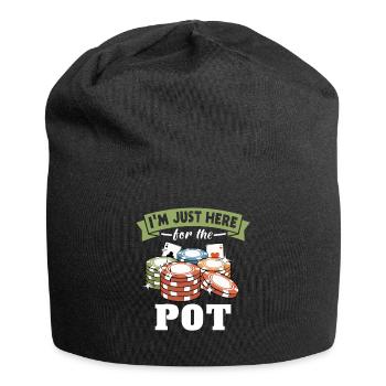 Poker Pokern - Jersey-Beanie - Schwarz - Vorne