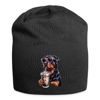Rottweiler Eiskaffee - Jersey-Beanie - Schwarz - Vorne