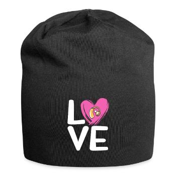 Taub Taubheit Deaf Gebärdensprache - Jersey-Beanie - Schwarz - Vorne