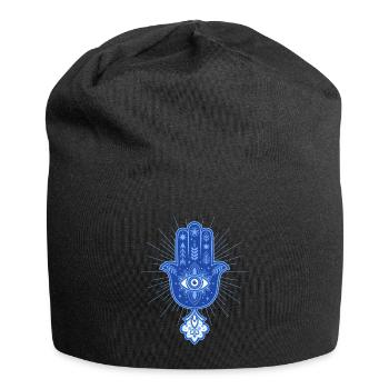 Spiritualität Meditation Heiliges Geometrie-Symbol - Jersey-Beanie - Schwarz - Vorne