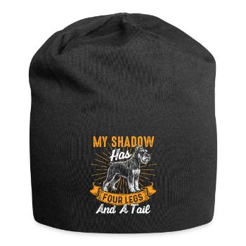 Mein Schatten hat vier Beine Schnauzer Liebe - Jersey-Beanie - Schwarz - Vorne