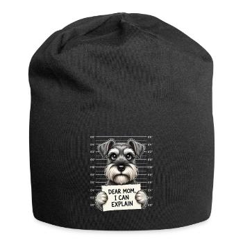 Liebe Mama, ich kann Schnauzer-Humor erklären - Jersey-Beanie - Schwarz - Vorne