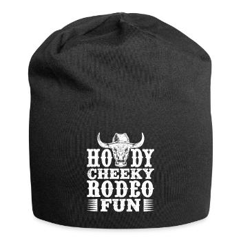 Rodeo Horse Riding Rodeo Fun Cowboy - Jersey-Beanie - Schwarz - Vorne