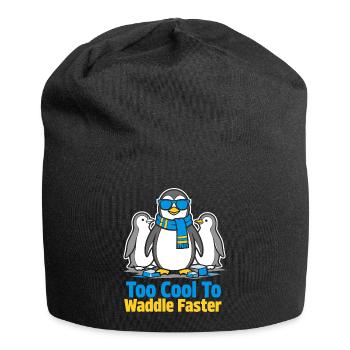 Too Cool To Waddle Faster - Jersey-Beanie - Schwarz - Vorne