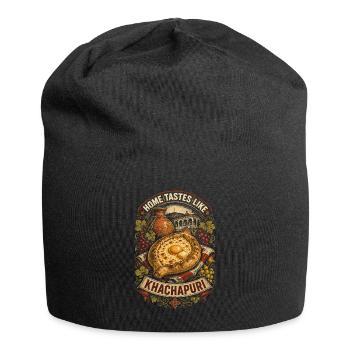 Georgien Georgier Tbilisi Sakartvelo Khachapuri - Jersey-Beanie - Schwarz - Vorne