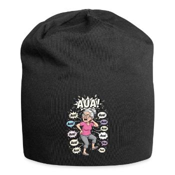 Aua Oma Comicburst - Jersey-Beanie - Schwarz - Vorne