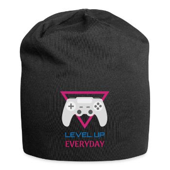 Level Up Everyday Gamer - Jersey-Beanie - Schwarz - Vorne