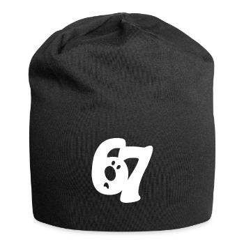 six seven | Number duo 6 and 7 | questioning face - Jersey Beanie - black - Front